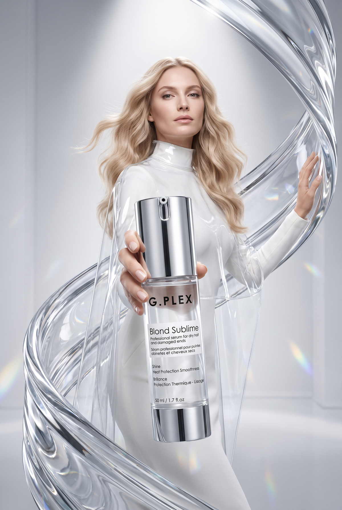 G.PLEX Blond Sublime, sérum capillaire professionnel 50 ml pour cheveux secs et pointes abîmées